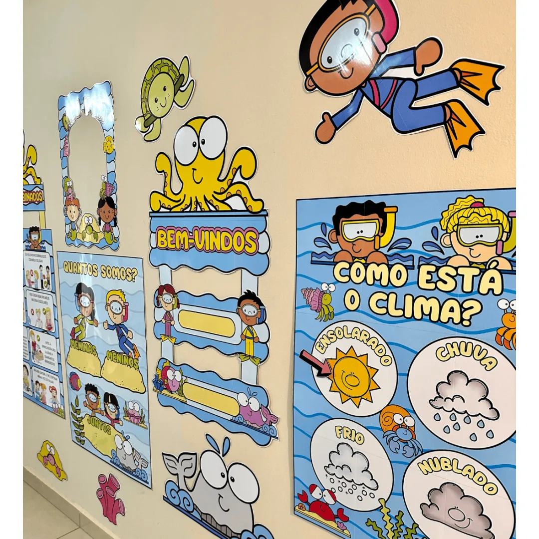 Kit Sala de Aula - Fundo do Mar