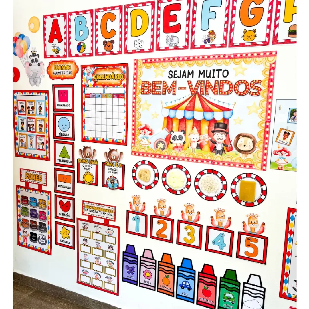 Kit Sala Educação Infantil- Circo dos Bichinhos