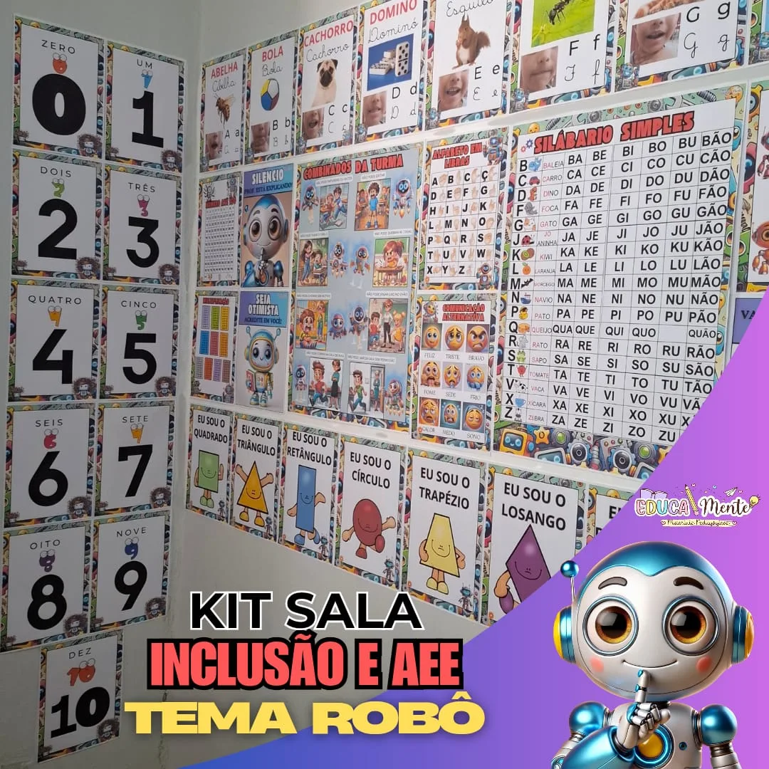 ⭐ KIT SALA INCLUSÃO EDUCAÇÃO ESPECIAL E AEE 🤖