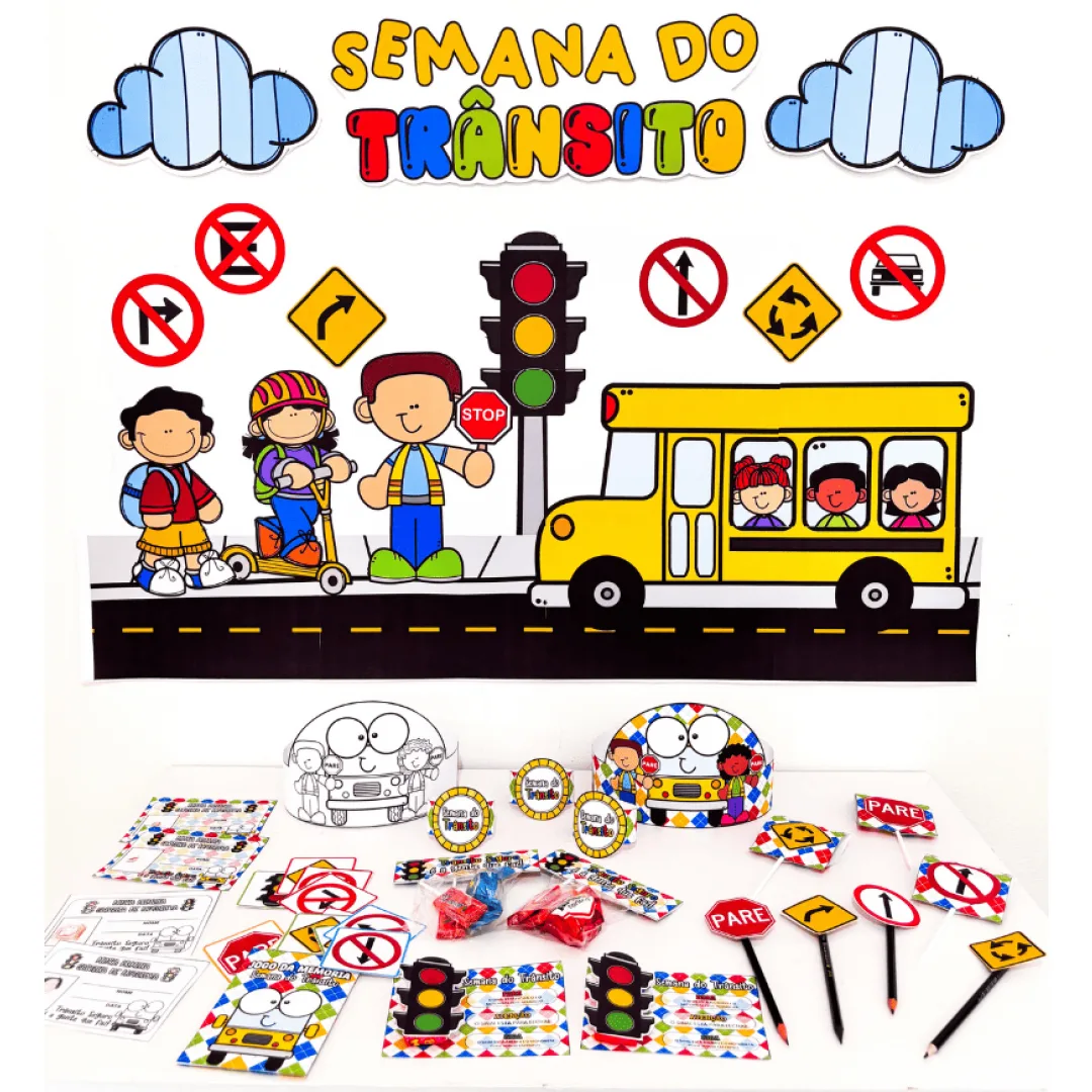 Kit Semana do Trânsito | Arquivo em PDF Educação Infantil