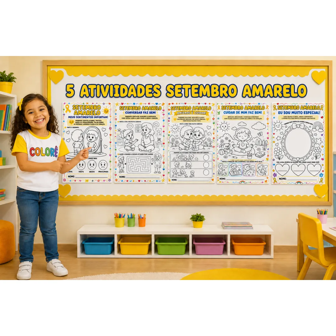 💛 KIT SETEMBRO AMARELO – EDUCAÇÃO INFANTIL 💛