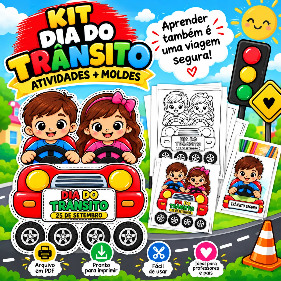 Kit trânsito Educação infantil em PDF 