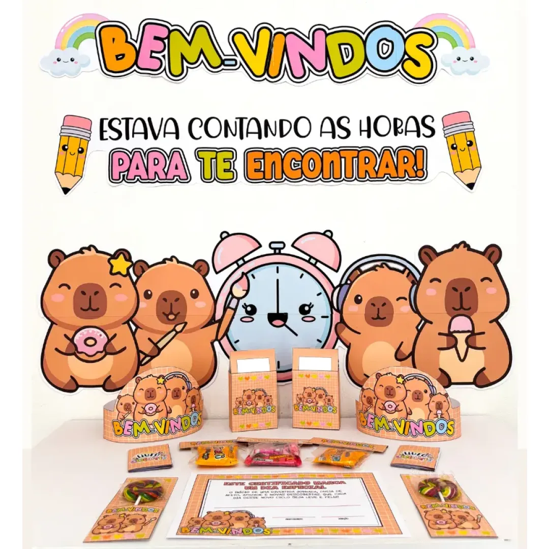 Kit Volta às Aulas - Capivara Cute