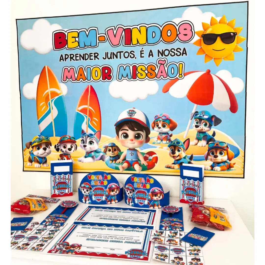 Kit Volta às Aulas - Patrulha Canina