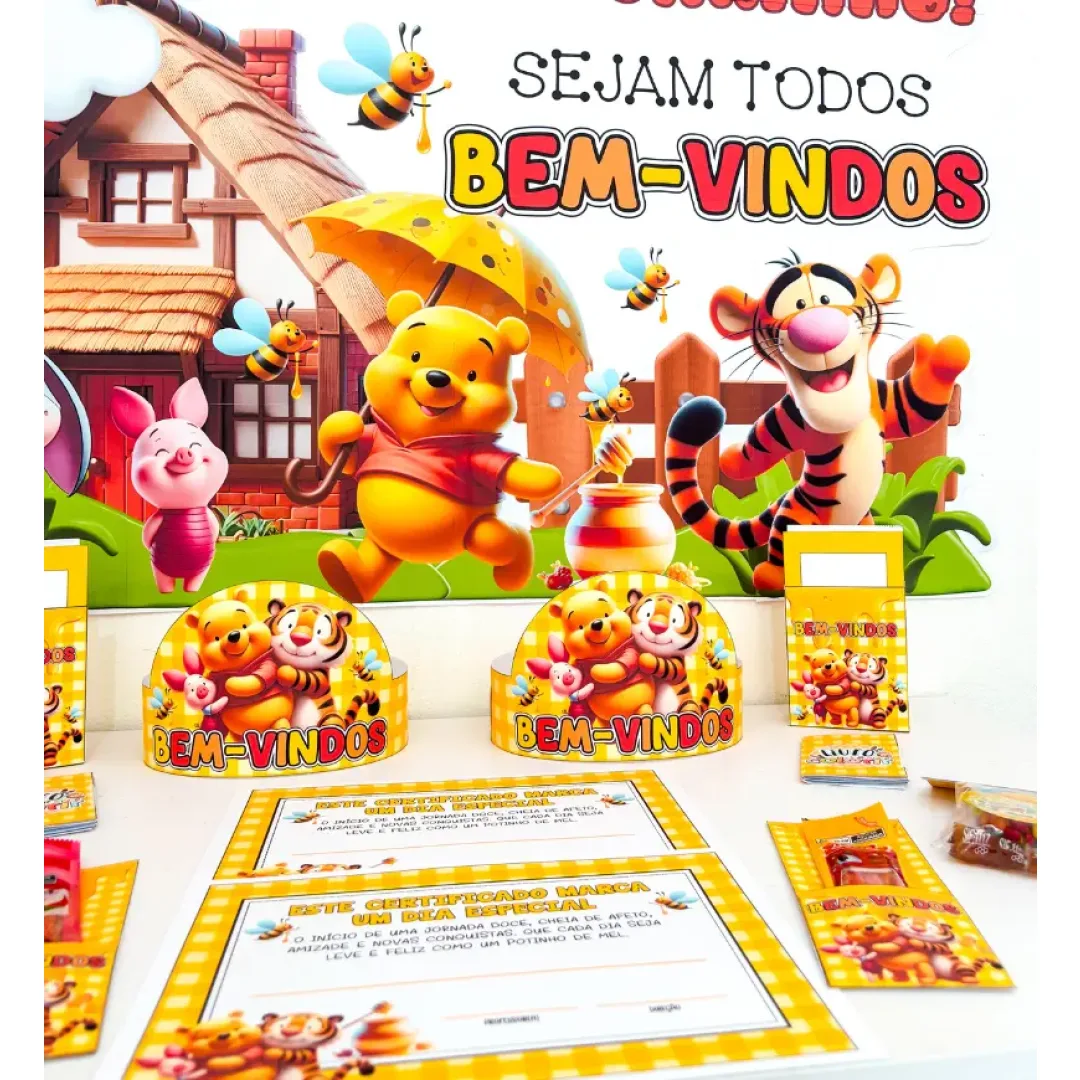 Kit Volta às Aulas - Ursinho Pooh