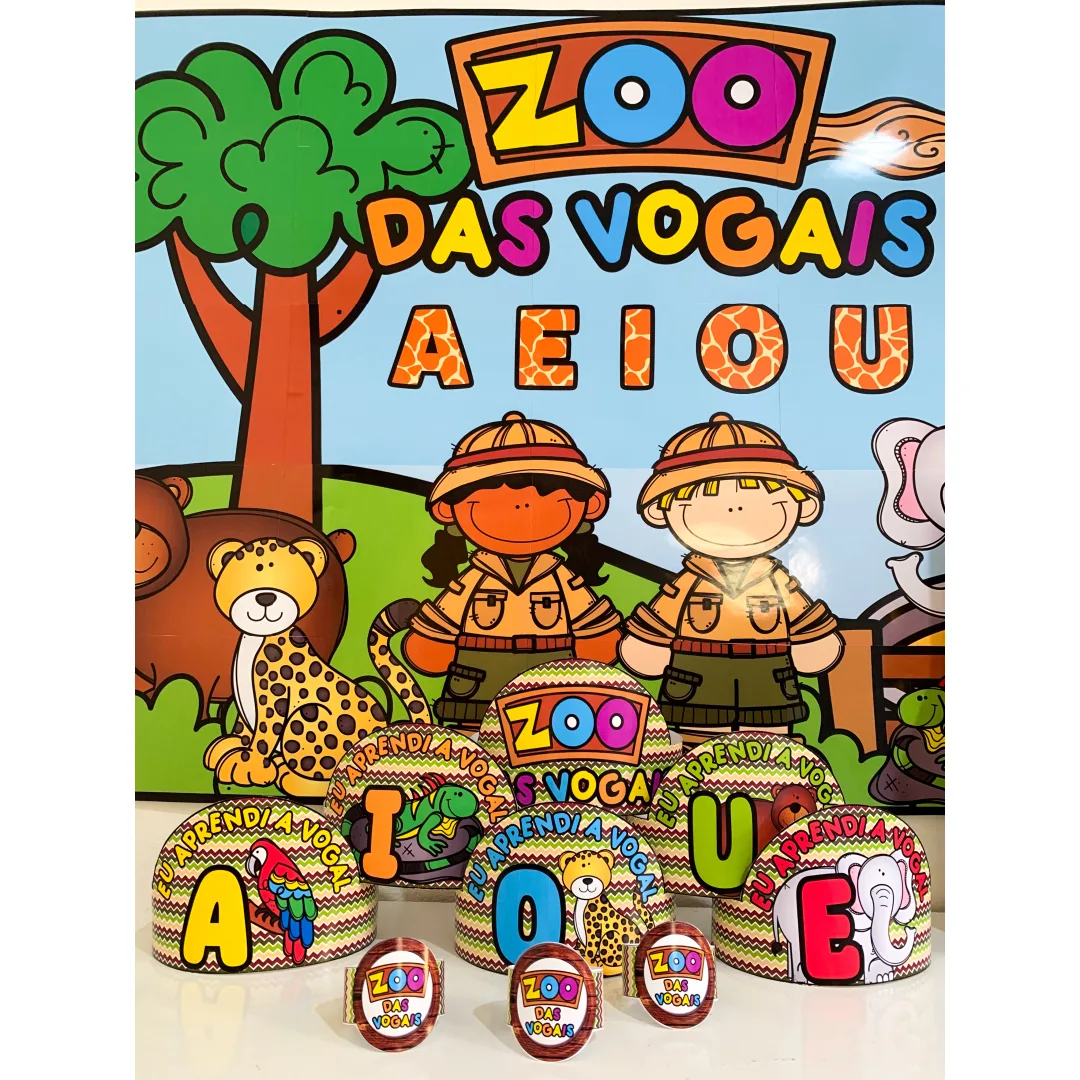 Kit Zoo das vogais — educação infantil