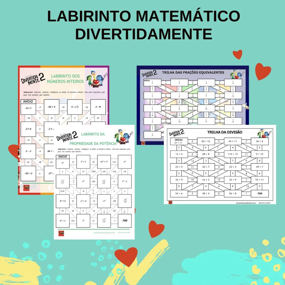 LABIRINTO MATEMÁTICO: PERSONAGENS DIVERTIDAMENTE