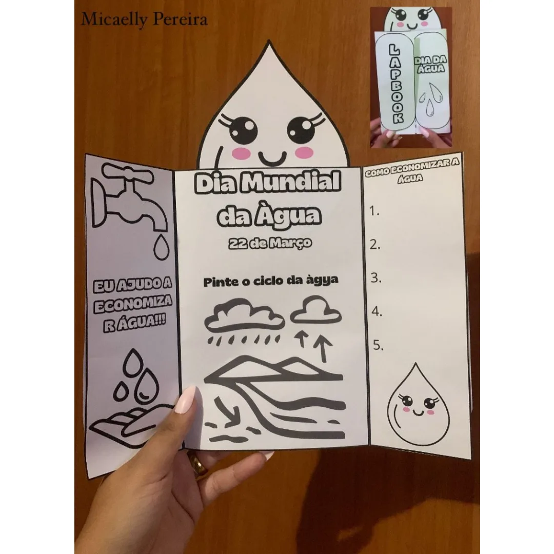 Lapbook Dia da Água — Pronto para Imprimir