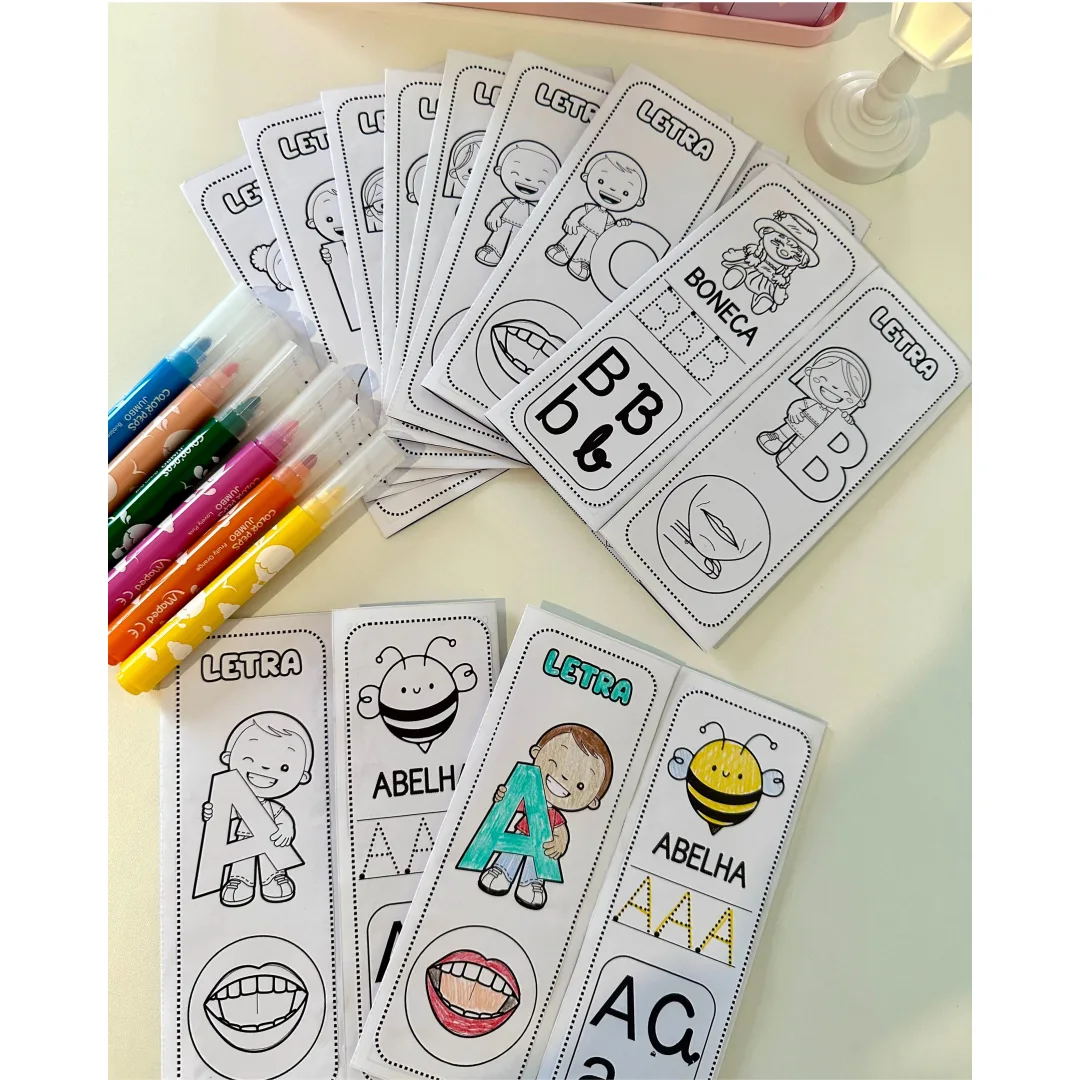 Lapbook do Alfabeto — Livrinhos com Boquinhas e 4 Formas em PDF