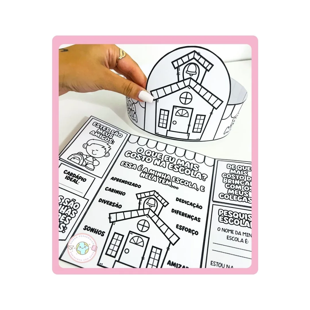 LAPBOOK E COROA DIA DA ESCOLA