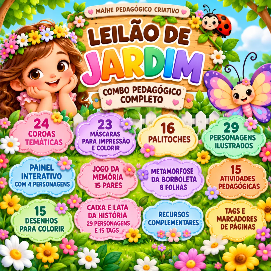 Leilão de Jardim - Combo Pedagógico Completo - Educação Infantil - Arquivo Digital