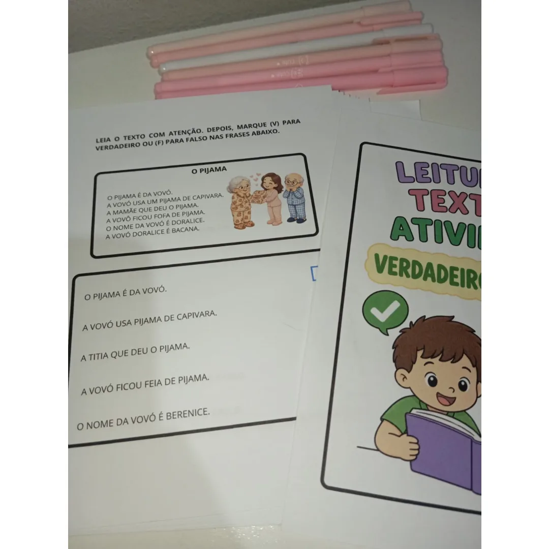 LEITURA DE TEXTOS E ATIVIDADES – VERDADEIRO OU FALSO