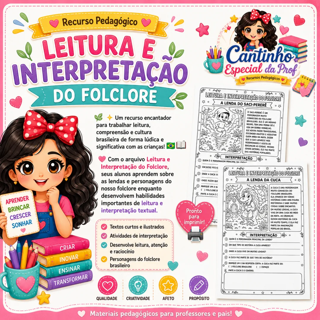 🌿✨ LEITURA E INTERPRETAÇÃO DO FOLCLORE ✨🌿