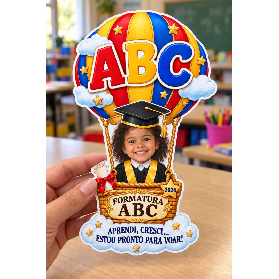 Lembrança Formatura Infantil Balão com Foto PDF