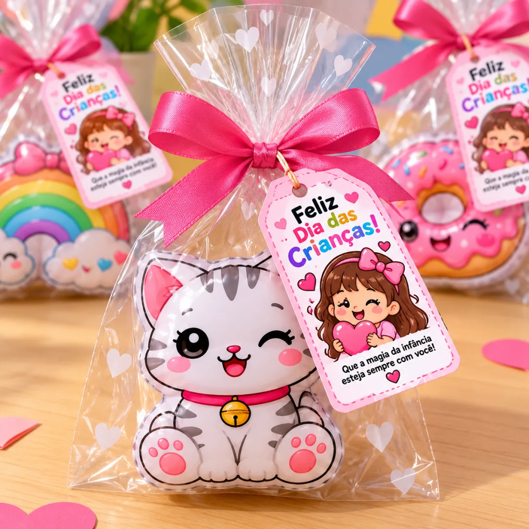 Lembrancinha de Dia das Crianças – Kit de Squishies para Meninas e Meninos Imprima, Monte e Brinque em PDF