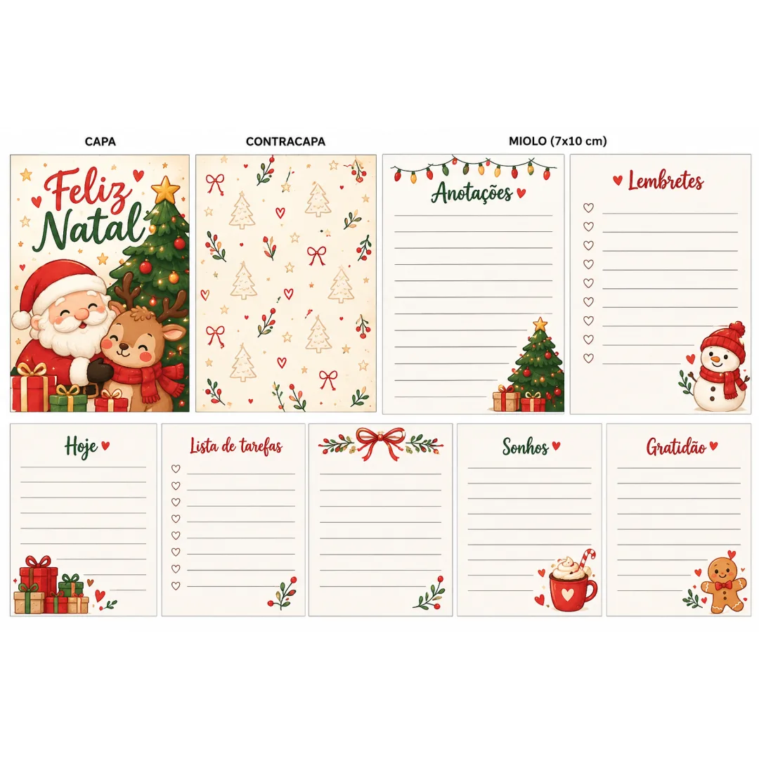 Bloquinho de Anotação de Natal - Educação Infantil - PDF