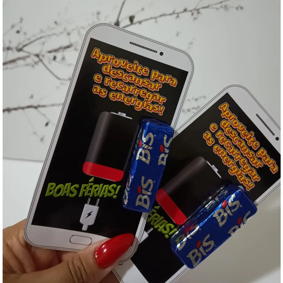 LEMBRANCINHA: HORA DE DESCANSAR E RECARREGAR AS ENERGIAS / LEMBRANCINHA DE FÉRIAS
