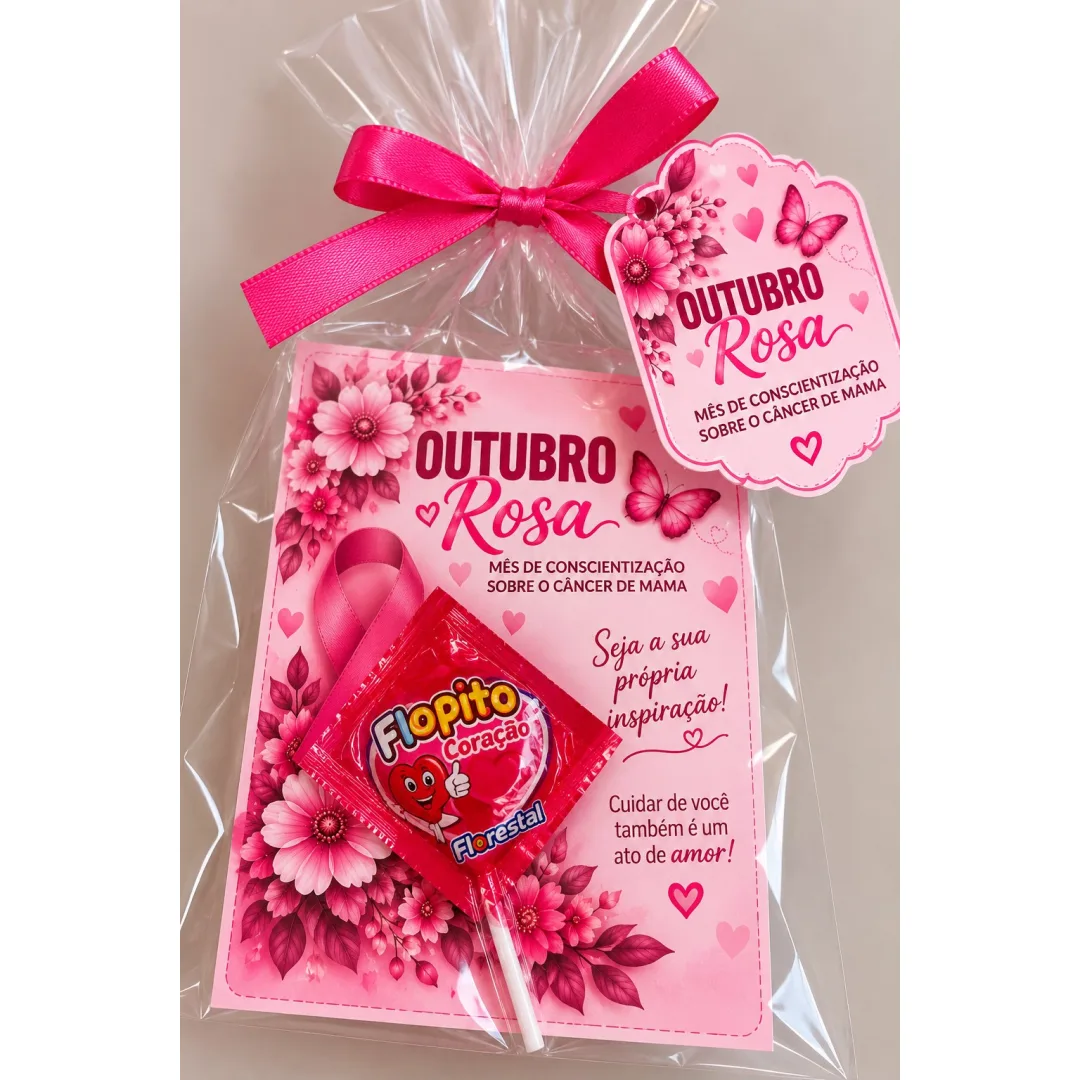 Lembrancinha Outubro Rosa - Pirulito ou Bala - Educação Infantil - PDF