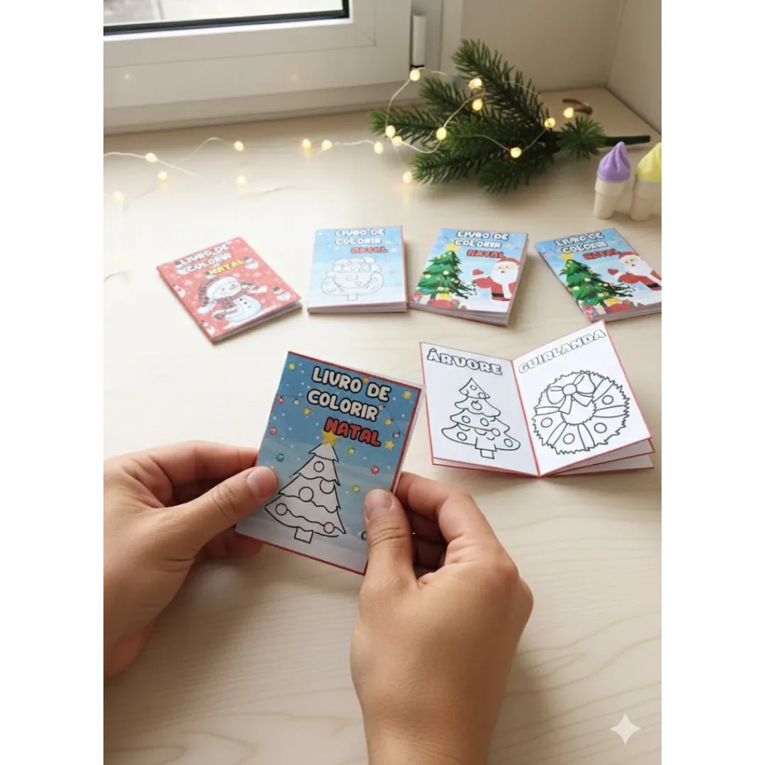 Livrinho de Colorir de Natal: Magia e Praticidade