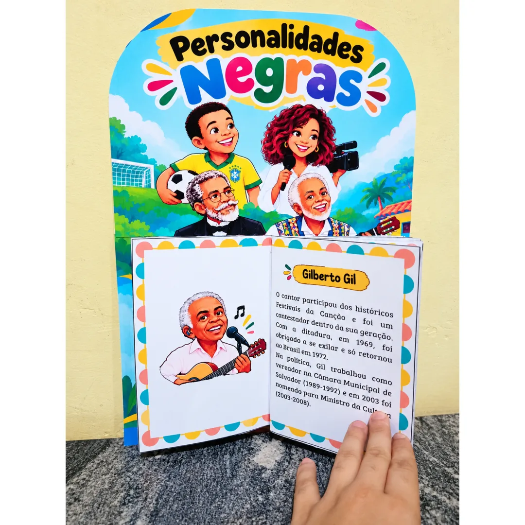 Livro 3D Personalidades Negras Brasileiras - PDF para 1º ao 5º ano