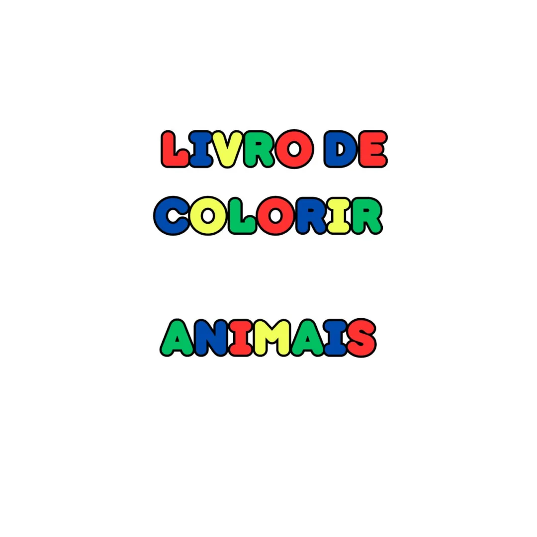 Livro de Colorir Animais — Pronto para Imprimir