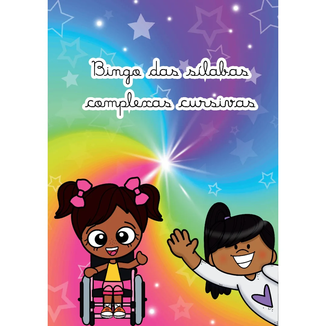 Bingo das sílabas complexas cursivas - Alfabetização- PDF