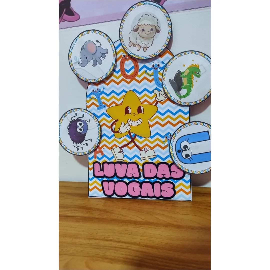 Luva das Vogais — Pronto para Imprimir