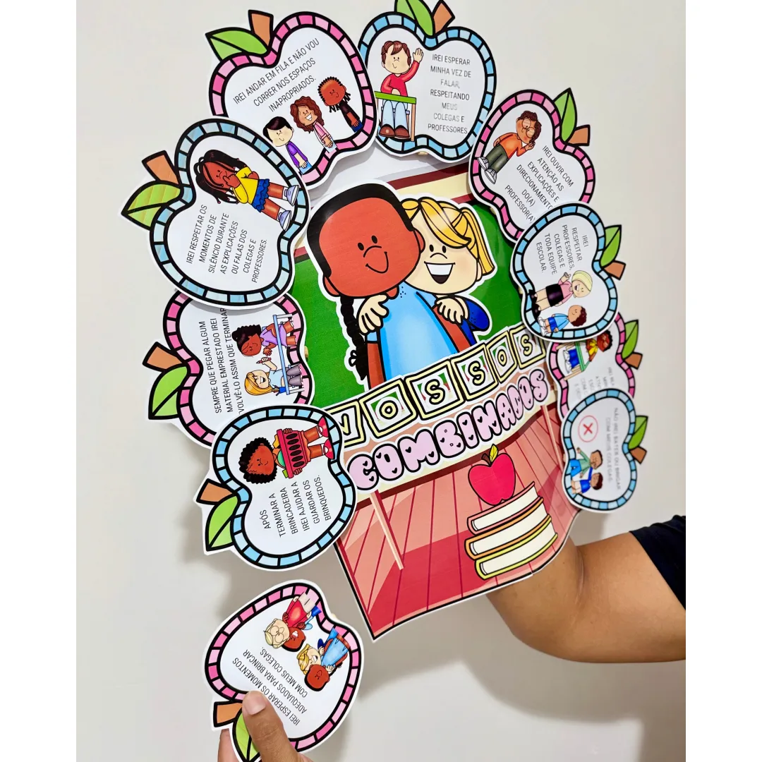 Luva Gigante “Nossos Combinados” para Educação Infantil e Anos Iniciais