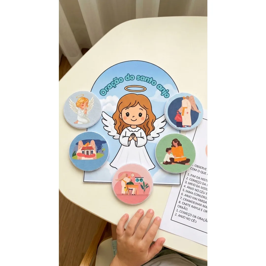 Luva Interativa Oração do santo anjo e da escola - Educação Infantil - PDF