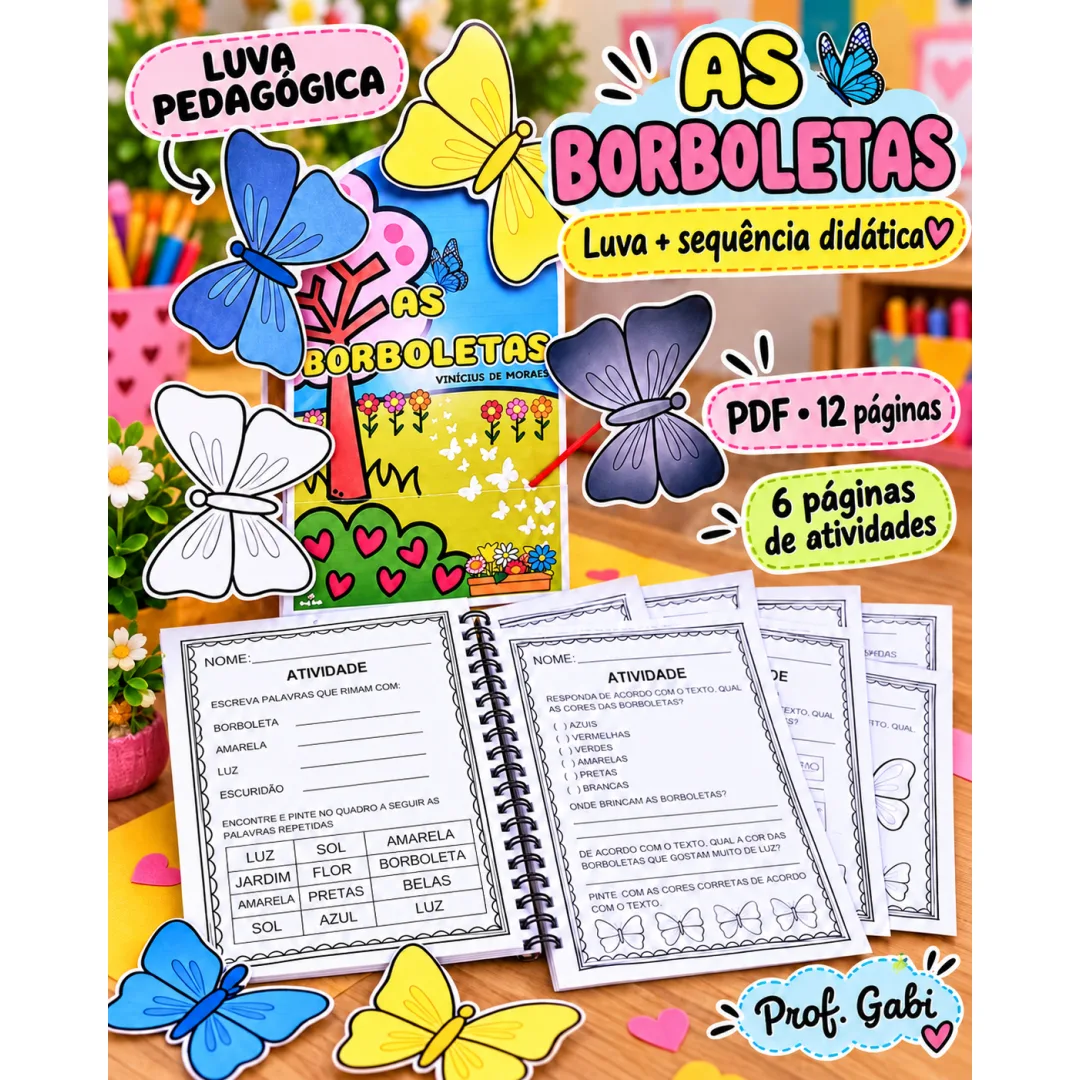 Luva Pedagógica + Sequência Didática: as Borboletas de Vinícius de Moraes em Pdf