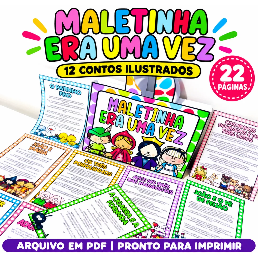 Maletinha Era Uma Vez - 12 Contos Infantis Ilustrados em PDF