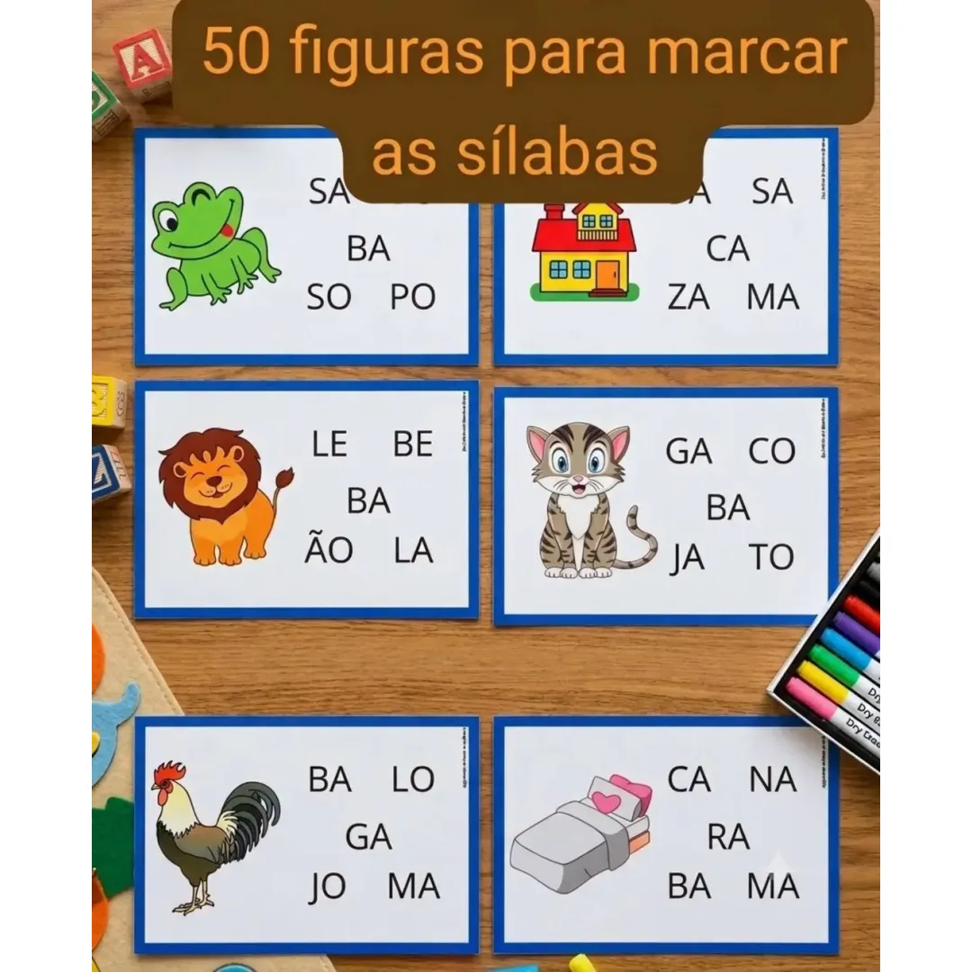 Marcando as sílabas PDF Ed infantil e Ensino fundamental 
