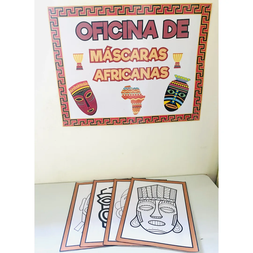  Máscaras Africanas para Colorir na Educação Infantil