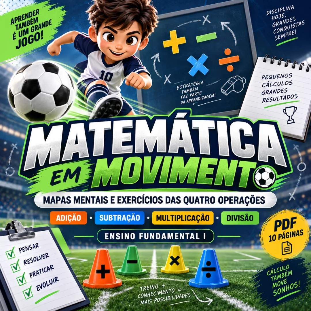 MATEMÁTICA EM MOVIMENTO: Mapas Mentais e Exercícios das Quatro Operações