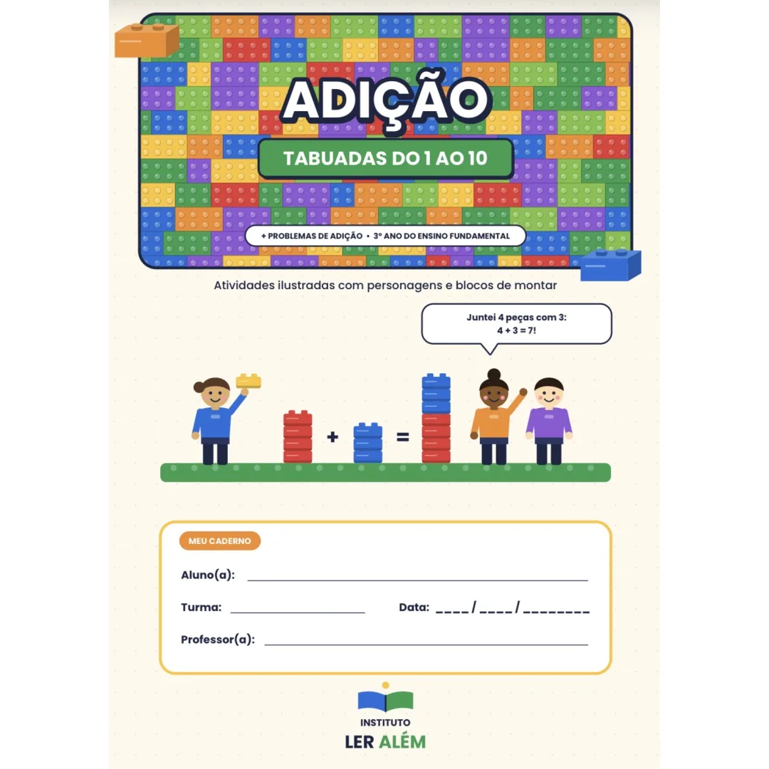 Material de Adição - Matemática - 1º ano - PDF com 20 páginas