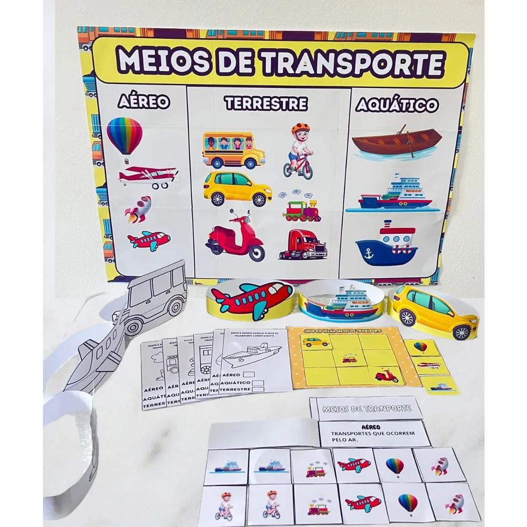 MEIOS DE TRANSPORTE 🚙✈️🚚🚲🛥️🚂