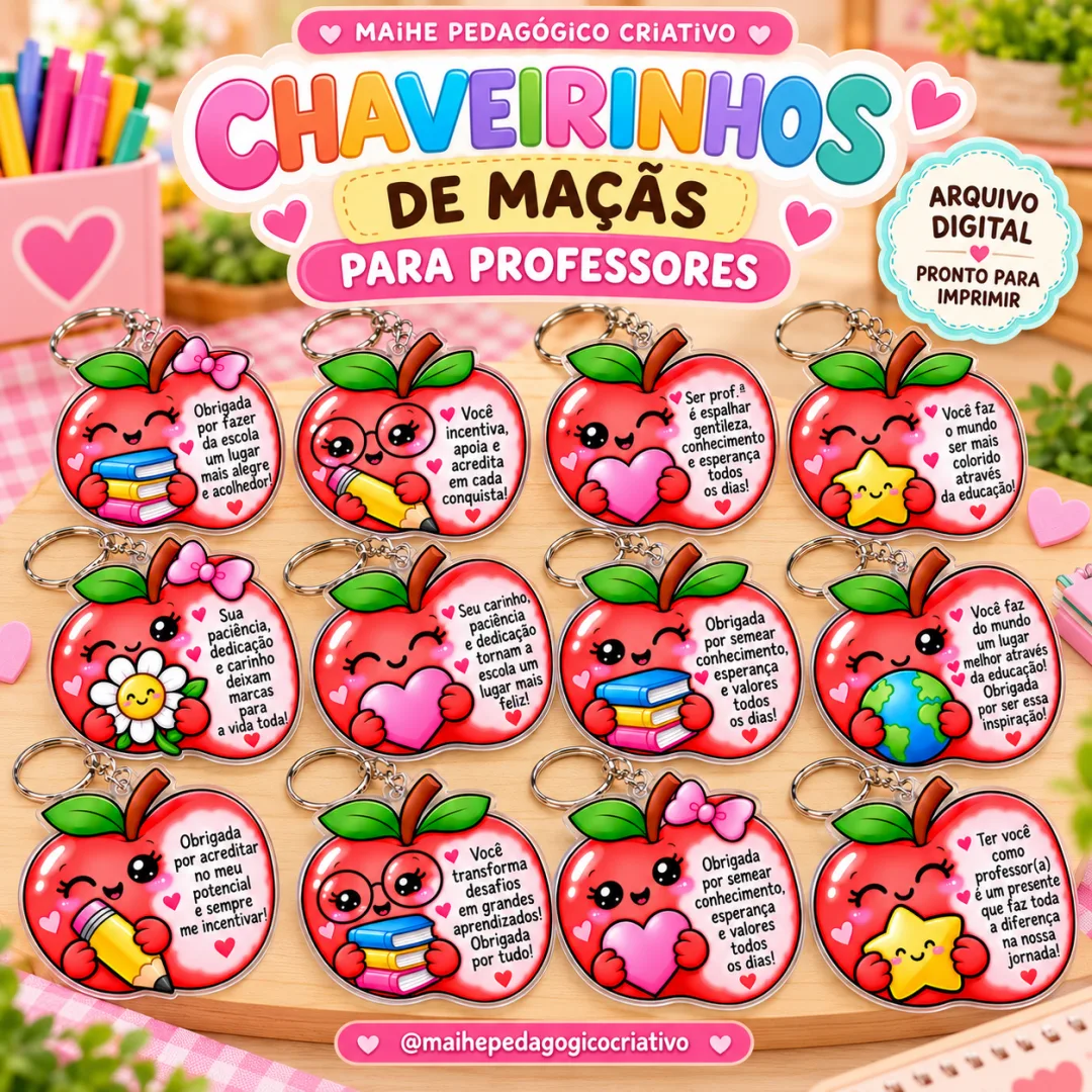 Mensagens Para Os Professores — Kit 60 Modelos - Educação Infantil - Arquivo Digital