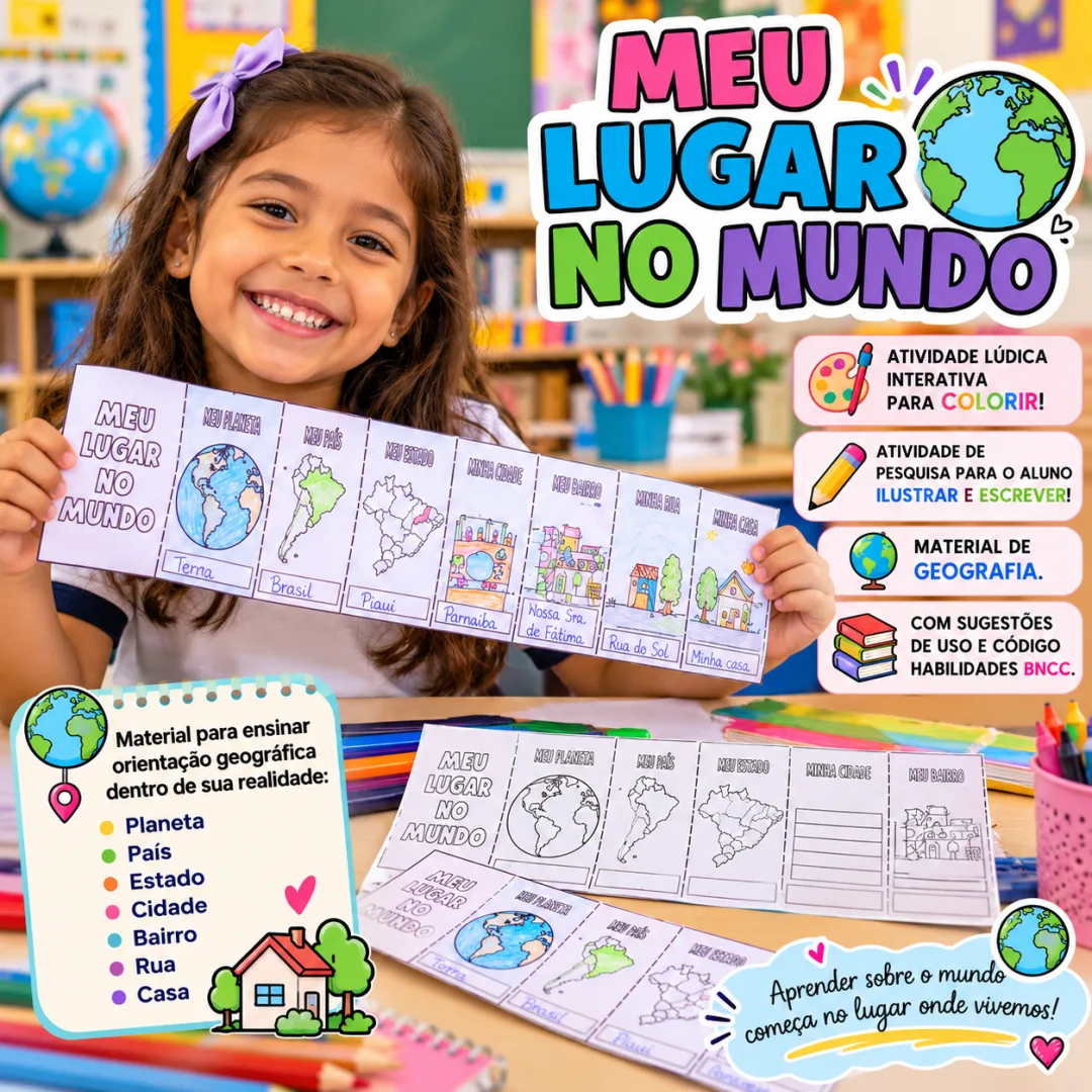 Meu lugar no mundo- recurso em Pdf sobre localização