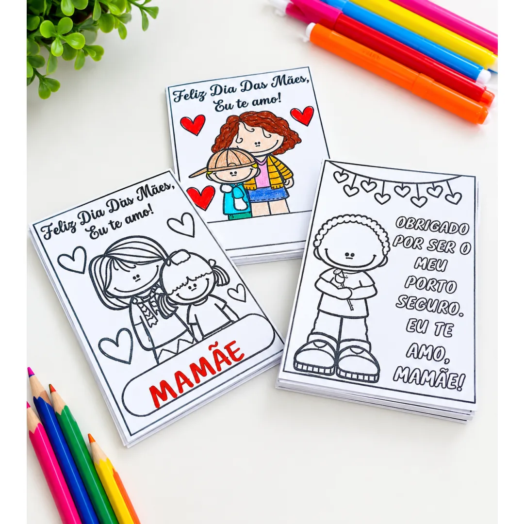 Mini Livro de Colorir - Homenagem Dia das Mães - PDF - Educação Infantil