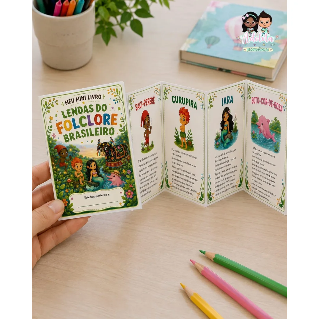 Mini Livro Sanfonado Lendas