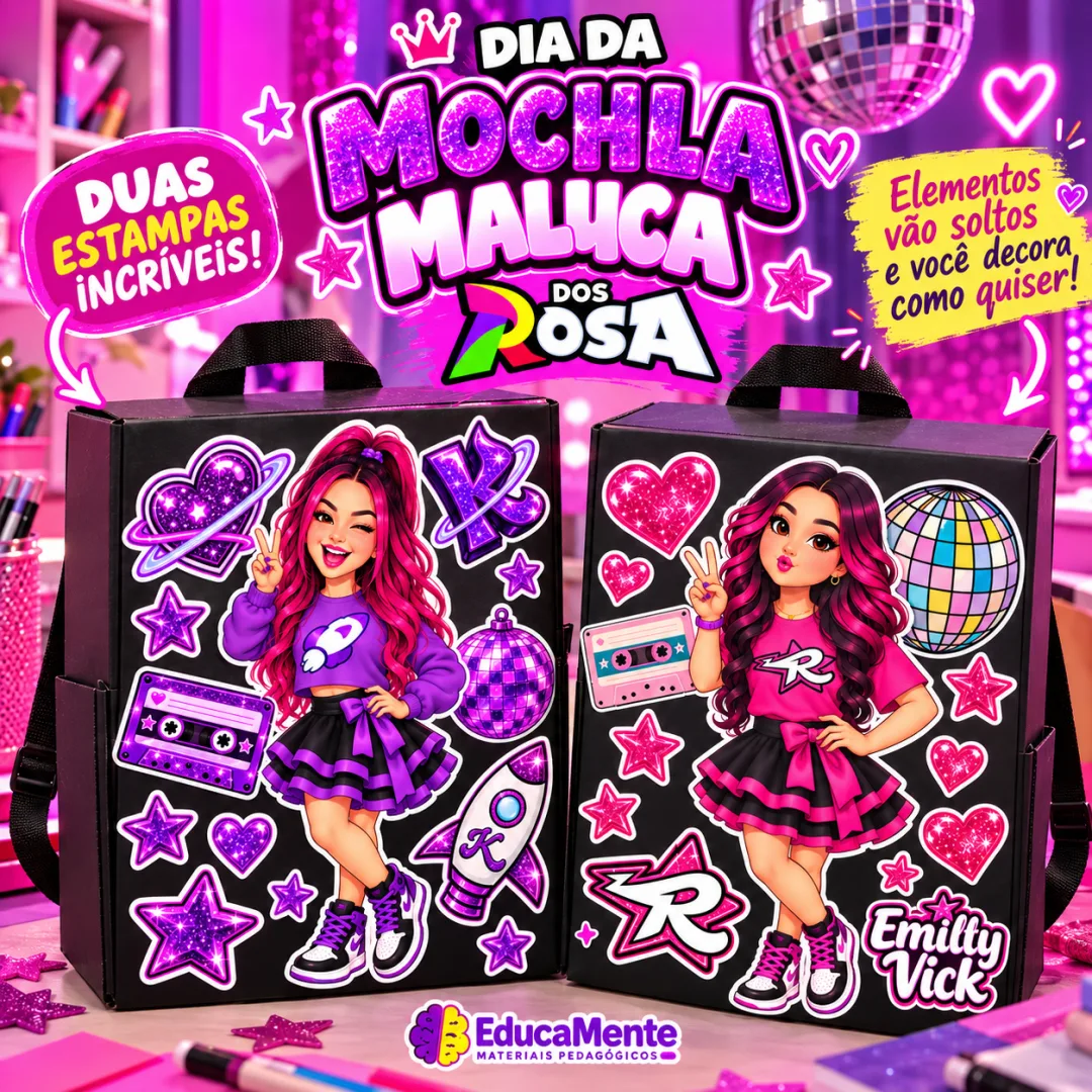 🎒🩷 MOCHILA MALUCA – DOS ROSA 🩷😎👑