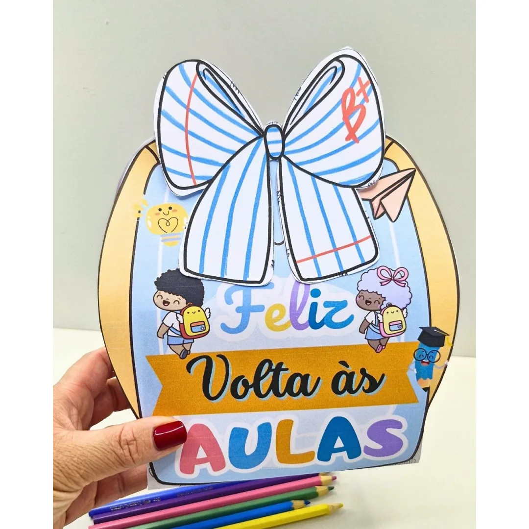 Mochilinha Volta às Aulas com Laço
