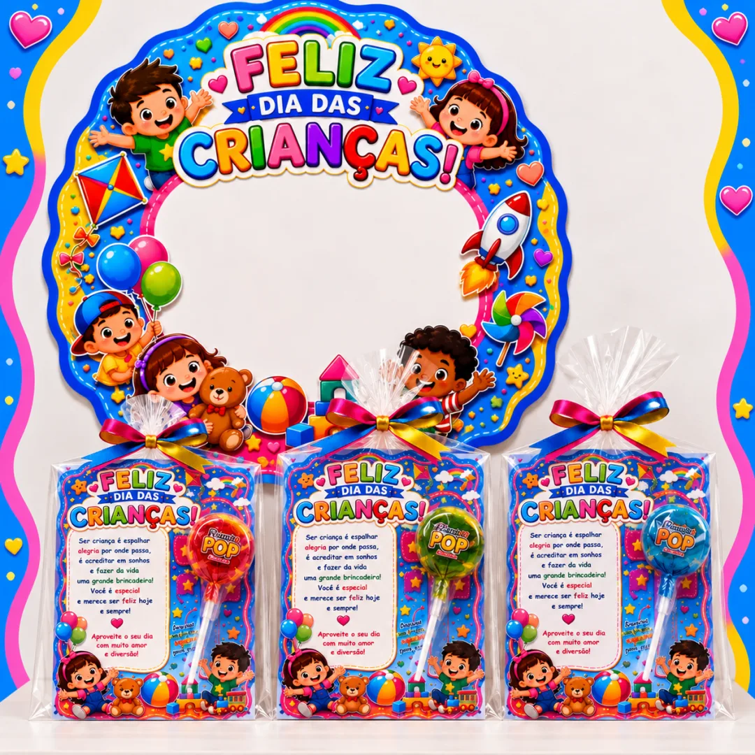  Moldura + Lembrancinha – Feliz Dia Das Crianças Para 1º Ao 5º Ano Em PDF!