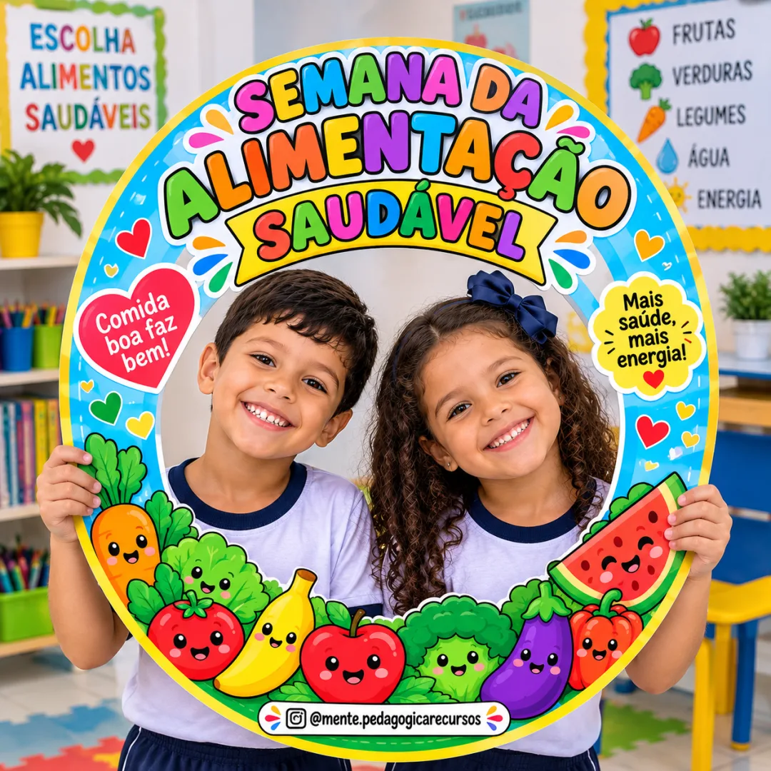 Moldura para Alimentação Saudável - Educação Infantil - PDF 12 Páginas
