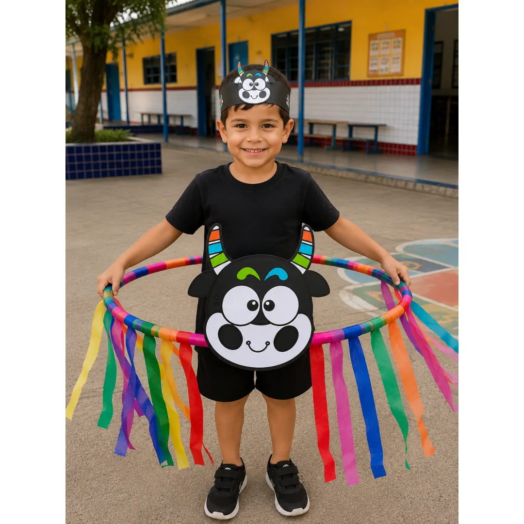 Moldura para bambolê e coroa boi bumbá