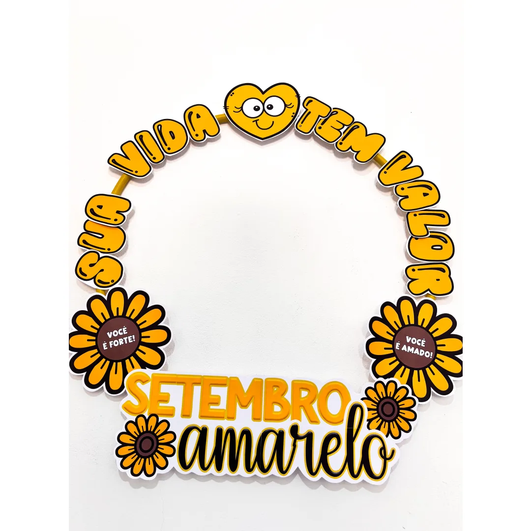 Moldura para bambolê — Setembro Amarelo
