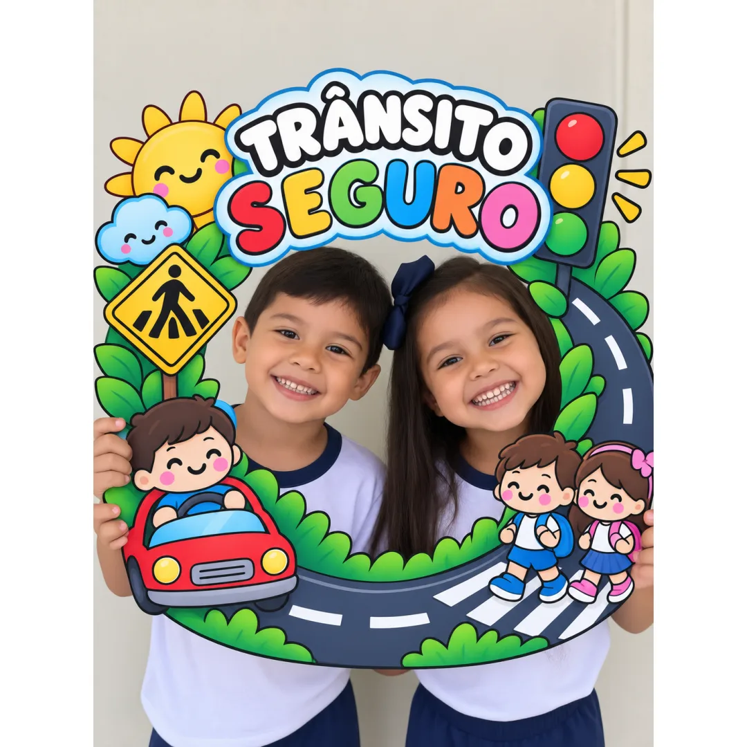 Moldura para fotos - Dia do Trânsito - 12 Páginas - PDF
