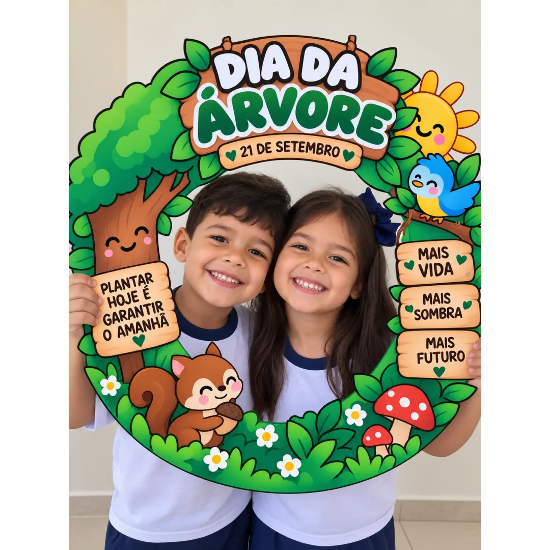 Moldura para Fotos - Dia da Árvore - 9 e 12 páginas 