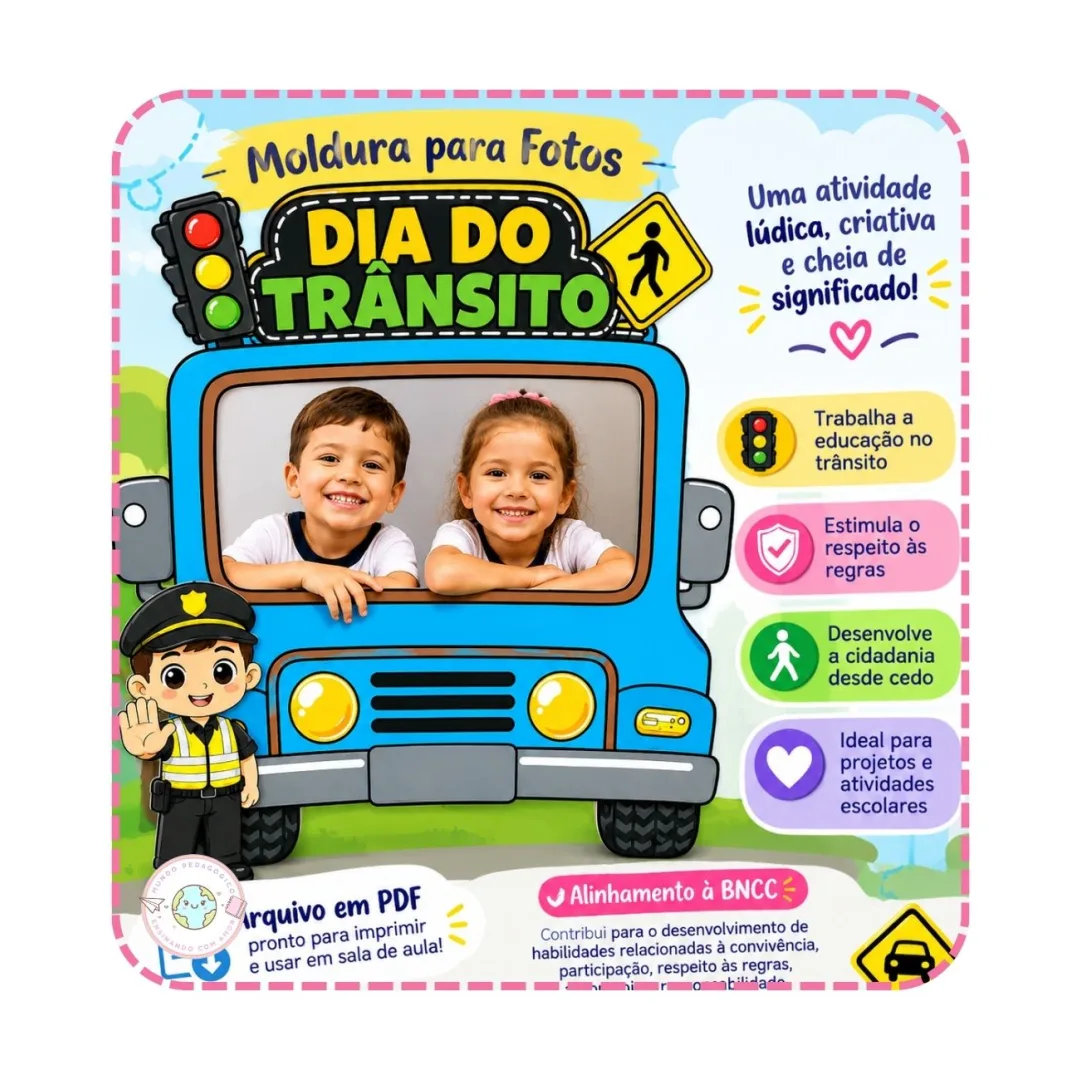Recurso Pedagógico Dia do Trânsito – Moldura para Fotos