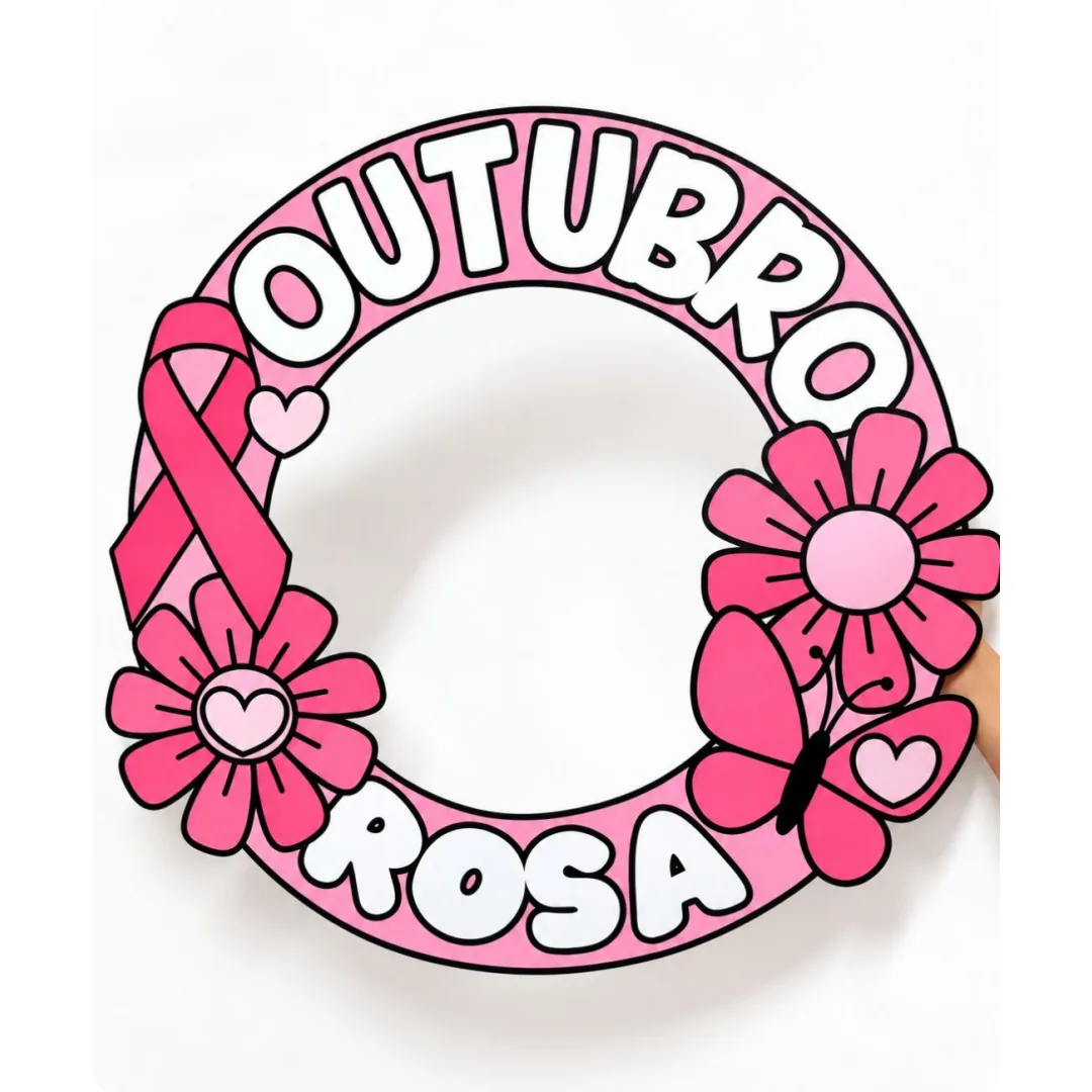 Moldura para Tema Fotos Outubro Rosa PDF